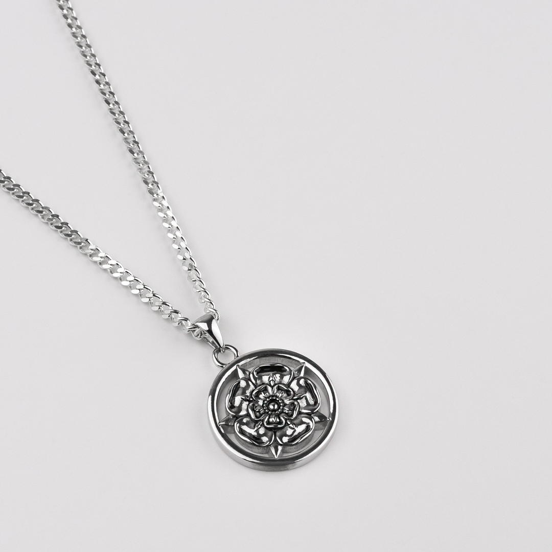Sterling Silver Tudor Rose Pendant Sterling Silver Tudor Rose